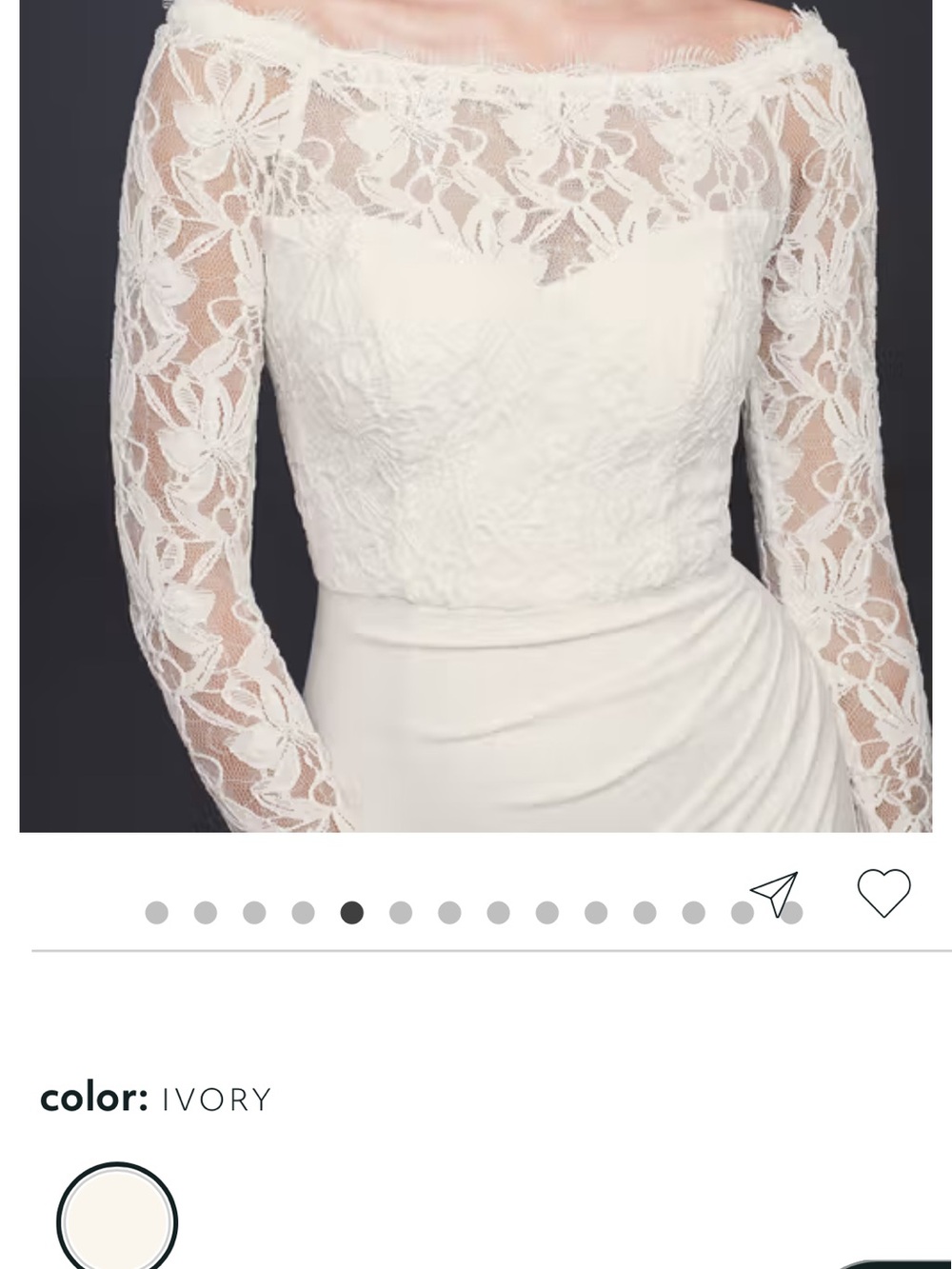 Ivory Lace Off-Shoulder Women's Dress